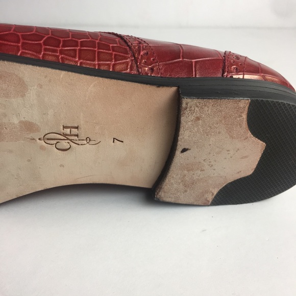 Cole Haan Red Brown Breslyn Embossed Oxford - Picture 5 of 8